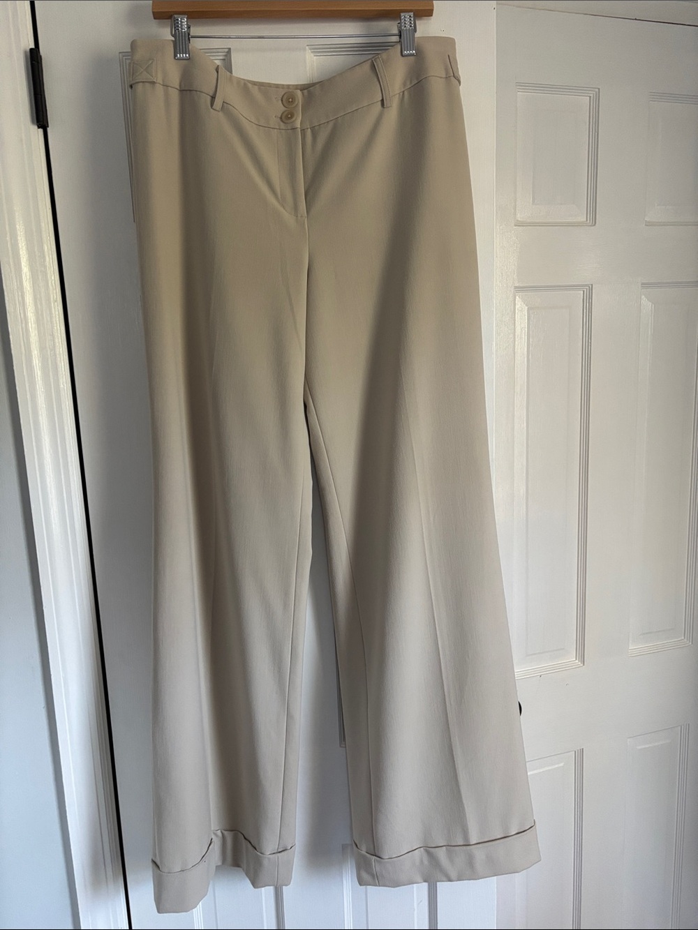 LOFT Wide-Leg Dress Pants in Light Taupe